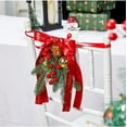 thumbnail image 1 of Saving Christmas Chair Decoration Christmas Chair Bow Decorative Golden Bell 7.2*10.2 in Chair Sashes Chair Sashes for Christmas Events Banquet Home Kitchen Decoration The Holiday, 1 of 7