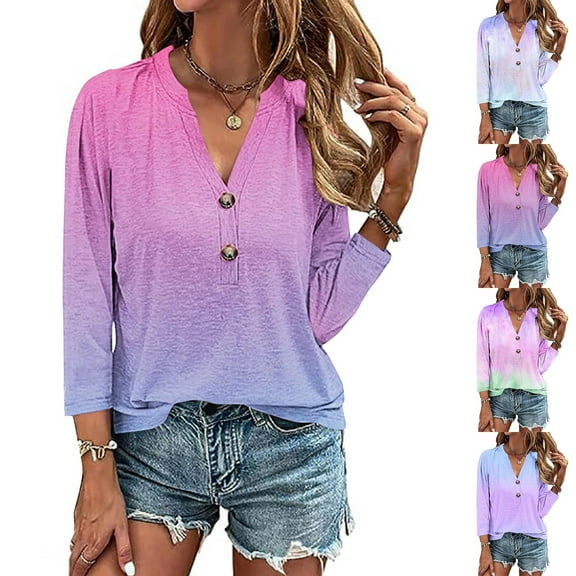 Ahuyic Women's Loose Plus Size Short-Sleeved Top,Summer Casual Daily Clothes For Women,Women's Short Sleeve Solid Color Crewneck Casual Top Pullover T-shirt