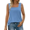thumbnail image 1 of Ahuyic Womens Plus Size Sleeveless Top,Summer Casual Blouse For Women,Fashionable Women's Spring And Summer Casual Solid Color V-Neck Sleeveless, 1 of 5