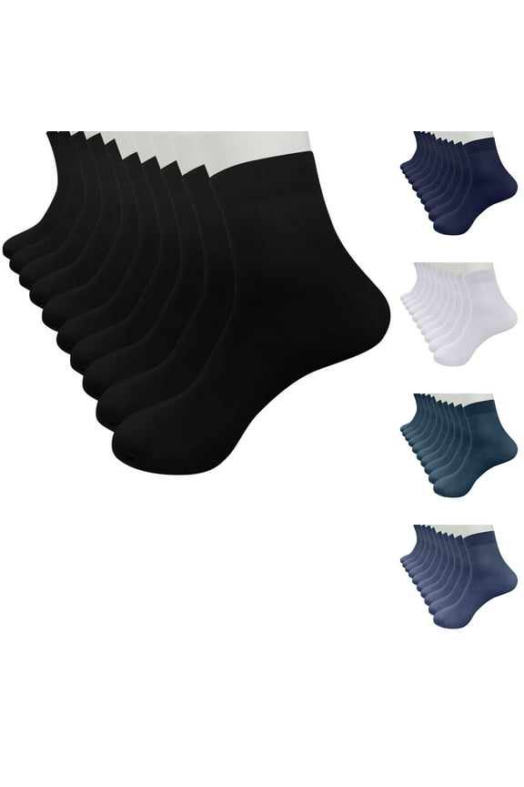 Compression Socks for Women 10 Pairs Fiber Ultra-thin Elastic Silky Short Silk Stockings Men Socks