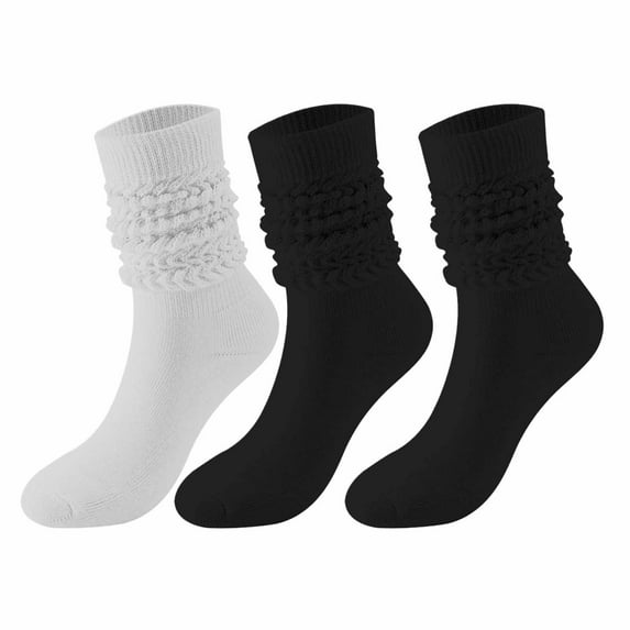 Saving Clearance!Compression Socks for Women Stockings Winter Solid Color Warm Bubble Socks Extra Long Tight Knitted Pile Socks