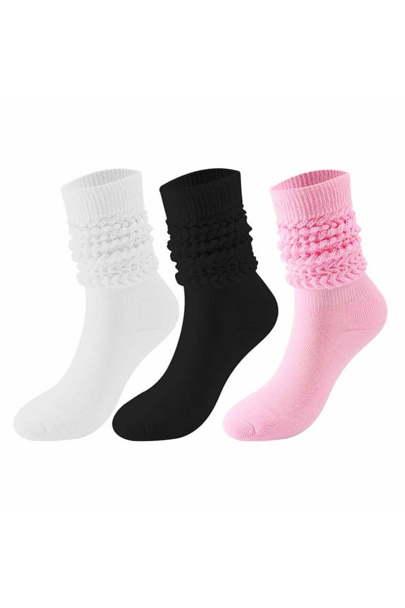 Saving Clearance!Compression Socks for Women Stockings Winter Solid Color Warm Bubble Socks Extra Long Tight Knitted Pile Socks