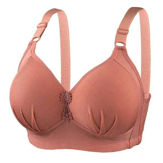 SROBPTY Womens Bras,Plus Size Summer Bras for Womens,Middle Aged And Elderly Bras Without Steel Rings Large Size Underwear Front Button Style Bra Comfortable Bra
