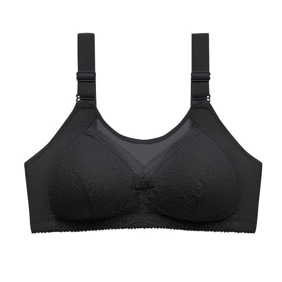 SROBPTY Womens Bras,Plus Size Summer Bras for Womens,Woman's Back Buckle Embroidery Thin Style Ventilate Large Size Bra Without Steel Rim