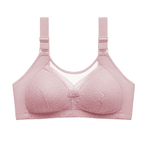 SROBPTY Womens Bras Plus Size Summer Back Buckle Embroidery Thin Style Ventilate Bra without Steel Rim