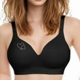 thumbnail image 1 of SROBPTY Womens Bras Plus Size Summer Printing Gathered Together Daily Bra Underwear No Rims, 1 of 5