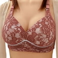 thumbnail image 1 of SROBPTY Plus Size Summer Bras for Womens Gathering Lace without Steel Ring Thin Breathable Adjustable Top Support Underwear, 1 of 3