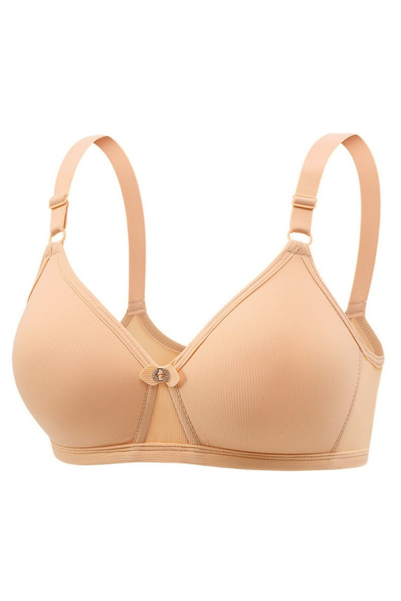 SWSTBBY Womens Bras,Plus Size Summer Bras for Womens,Women's Large Size Thin Comfortable Breathable Push-up Adjustable Bra