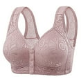 thumbnail image 1 of SROBPTY Plus Size Summer Bras for Womens Lace Underwear with Soft Front Button Print No Steel Ring Thin Cup Bra, 1 of 2