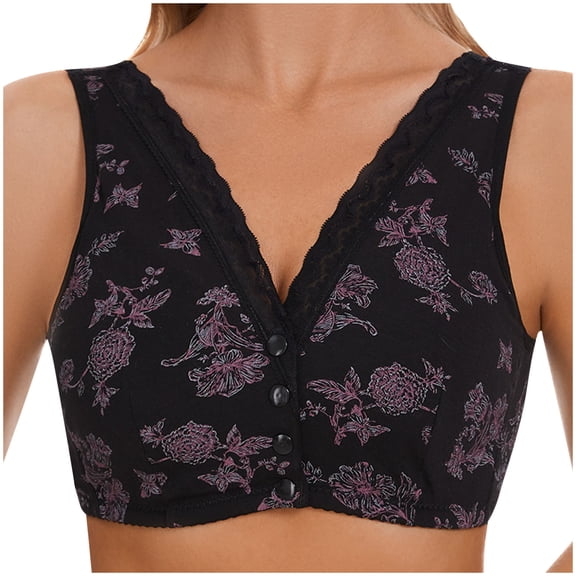 SWSTBBY Womens Bras,Shaping Plus Size Summer Bras for Womens,Ladies Traceless Comfortable No Steel Ring Breathable Gathering Front Opening Buckle Bra Woman Underwear