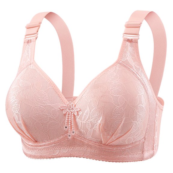 SROBPTY Womens Plus Size Summer Shaping Bras Color Thin and Steel Hoop Gathered Breathable Underwear for Daily Bras