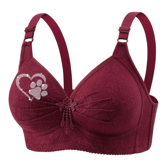 SWSTBBY Womens Bras,Shaping Plus Size Summer Bras for Womens,Woman's Lace Flower Gathered Together Large Size Daily Bra Underwear No Rims