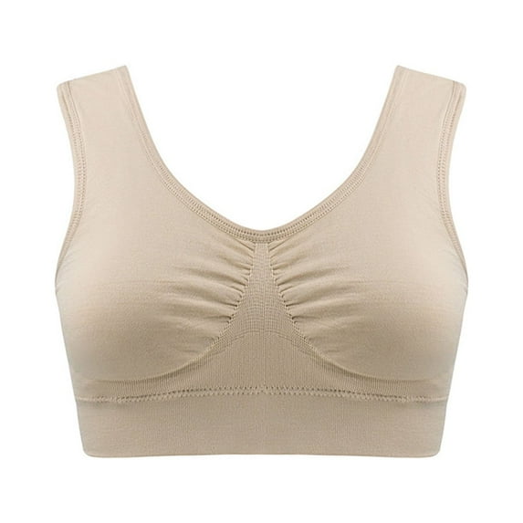 SWSTBBY Womens Bras,Shaping Plus Size Summer Bras for Womens,Women's Solid Color Soft And Comfortable Oversized Bra Without Steel Ring Gathering