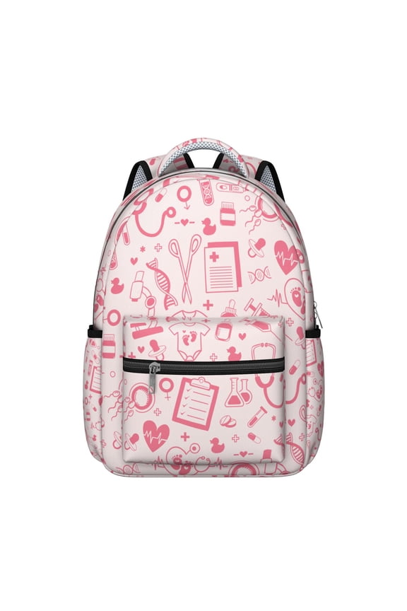 Saving Lives Every Day Backpack - Waterproof & Ergonomic School Bag for Nursing Students, Cute Nurse Aesthetic with Spacious Storage & Spinal Support