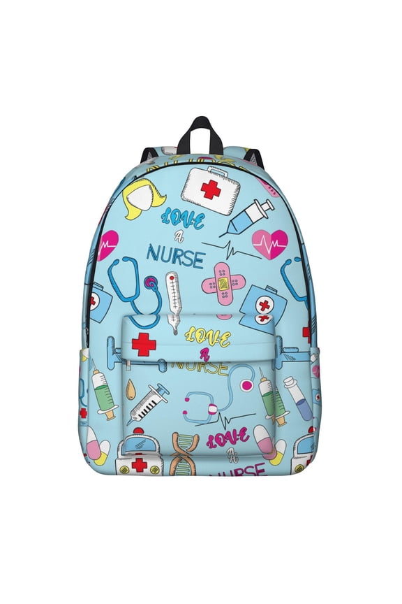 Saving Lives Every Day Nurse Backpack, Cute Nursing Student School Bag, Funny Future Nurse Life Daypack, Medical Professional Backpack