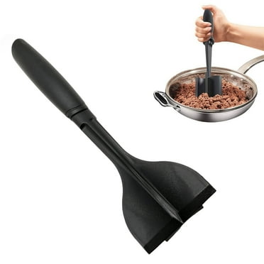 Saving Meat Chopper for Ground Beef Heat Resistant Meat Masher for Hamburger Meat, 5 Curved Blades Ground Beef Smasher Meat Spatula Chopper, Non Stick Hamburger Chopper Mix and Chop Kitchen Tool