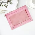 thumbnail image 1 of Saving Pencil Pouches for 3 Ring Binder Bulk Enlarge Clear Window Pencil Pouches Multi-Color Zipper Pen Case 3 Reinforced Grommets Pen Bags for Binder Organize Office Supplies, 1 of 7