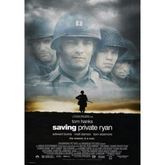 Saving Private Ryan Movie Poster Metal Plaque 8inx12in Metal Print 8x12 Square Adults Z Posters