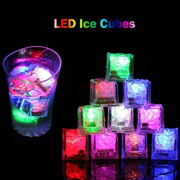 Saving! SSNTSY Ice Cube Mold Party Decorative LED Ice Cubes Light MultiColor Liquid Sensor Bar Party