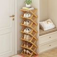 Saving! SSNTSY Rack Entrance Shoe Rack Foldable Vertical Shoe Storage