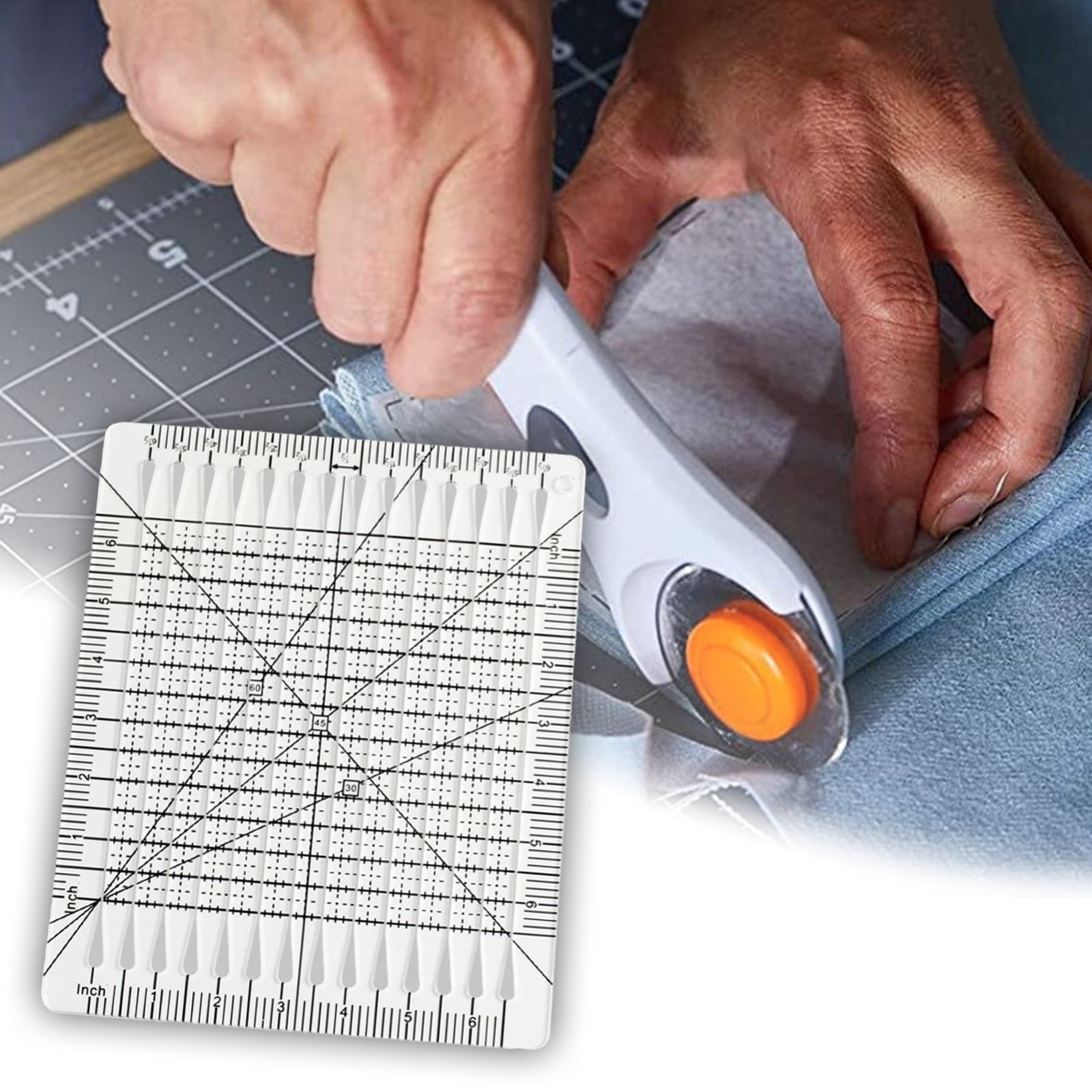 Saving! WOCACHI 5 in 1 Versatile Quilt Cutting Ruler Set Charming Shape ...