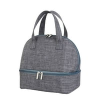 Saving! wznxdo Double Tote Picnic Bag Portable Lunch Box Bags Insulated Reusable Lunch Box Leakproof Cooler Tote Bag