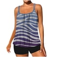thumbnail image 1 of Savings $15 & Under UTSJKR Women Plus Size Tankini Swimsuit, 2 Piece Flowy Plus Size Bathing Suits and Shorts with Adjustable Straps Navy XL, 1 of 6