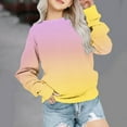 thumbnail image 1 of Savings up to 30% off 1-12Years Toddler Kids Boys Girls Fashion Cute Gradient Shiny Long Sleeve Crewneck Sweatshirt Pullover Top Hoodies Purple 9 Years, 1 of 8