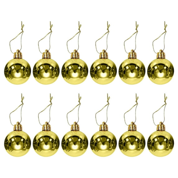 Savings Up to 30% off Christmas Decorations 12 Pcs Of Christmas Ball Ornaments Shatterproof Christmas Decorations Christmas Tree Wedding Party Decorations Ball, 3cm Christmas Gift,Gold