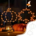 thumbnail image 1 of Savings Up to 30% off Halloween Decorations for Home Set Of Two Thanksgiving Halloween Iron Forged Glowing Maple Leaf Pumpkin Shape Window Lights Home Indoor Outdoor Decoration, 1 of 9