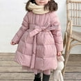 thumbnail image 1 of Ndbuld Toddlers,and Boys'Heavyweight Hooded Puffer Jacket Girls Down Cotton Jacket Thickened Children's Baby Girl Mid-length Winter Coat, 1 of 4