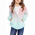thumbnail image 1 of Savings up to 30% off Toddler Kids Boys Girls Fashion Cute Gradient Print Long Sleeve Pocket Zipper Hoodies Coat Toddler Boys Girls Thicken Hooded Coats Jackets, 1 of 6