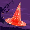 thumbnail image 1 of Savings 50% Off Halloween Hanging Witch Hats,Halloween Decoration,Halloween Glowing Hat with Lights,Outdoor Halloween Lights for Witch Halloween Decorations (Red) artificial flowers for outdoors, 1 of 5