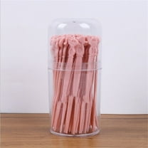 50pcs Fruit Fork Disposable Plastic Fork Two Tooth Fork Dessert Cake Fork, Disposable Supplies