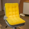 thumbnail image 1 of Back and Seat Cushions for Chairs, Seat Cushions, Rocking Chair Cushion, 33 Inch Quilted Tufted Corduroy Floor Cushion Pads for Home Kitchen Office Room Chair Use, Yellow, 1 of 9