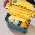 thumbnail image 1 of Bento Box, Lunch Box, Food Storage Lunch Container With 3 Compartments, Leak-Proof Microwave Dishwasher Safe Bento Box for Adults Office Supplies, 1 of 8
