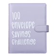 thumbnail image 1 of Savings Challenge Binder With Envelope System For 100-Day Budget Tracking And Financial Goal Setting - Purple, 1 of 8