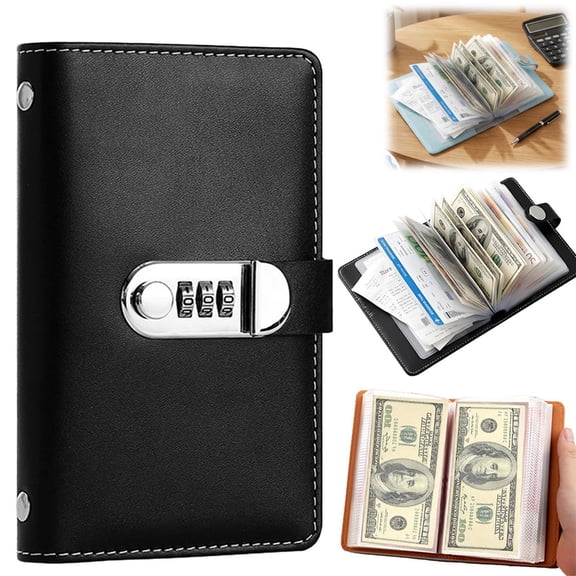 Savings Challenge Binder with Combination Lock – Includes Cash Savings Inserts for Secure Storage – A Fun Way to Reach Savings Goals