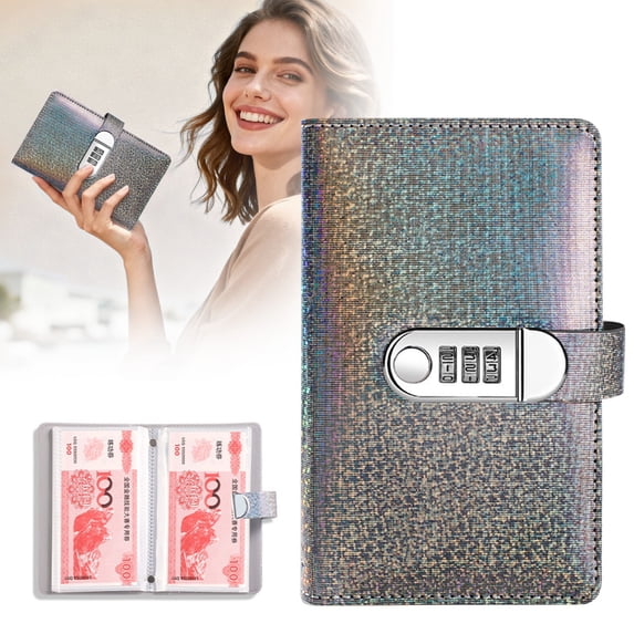 Savings Challenge Book Ecohintz Password Lock Savings Challenge Wallet - Budget Book for Financial Planning - Secure Envelope with Combination Lock - Money Saving Organizer, Money Envelope Wallet