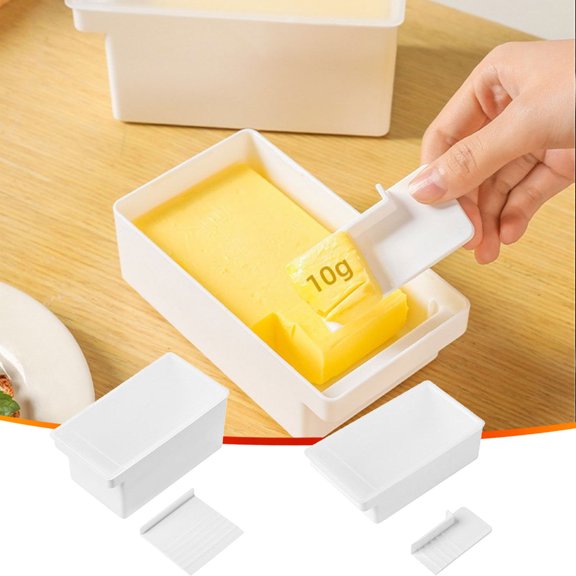Cheese Packaging Box Refrigerator Fruit Preservation Box Ginger Garlic Seasoning Storage Box Flip Over Butter Storage Box, Kitchen Organizers and Storage