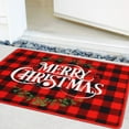 thumbnail image 1 of Christmas Doormat Xmas Welcome Mat,Merry Christmas Decorative Doormat Washable Non Slip Floor Rugs Buffalo Plaid Floor Mat for Front Porch Door Bathroom, 1 of 6