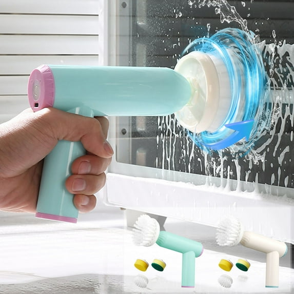 Cleaning Supplies Handheld Spin Scrubber,Electric Horsepower Shower Scrubber for Cleaning,Cordless Power Cleaning Brush with 3 Replaceable Brush Heads for Kitchen Dishes Tub Sink Tile