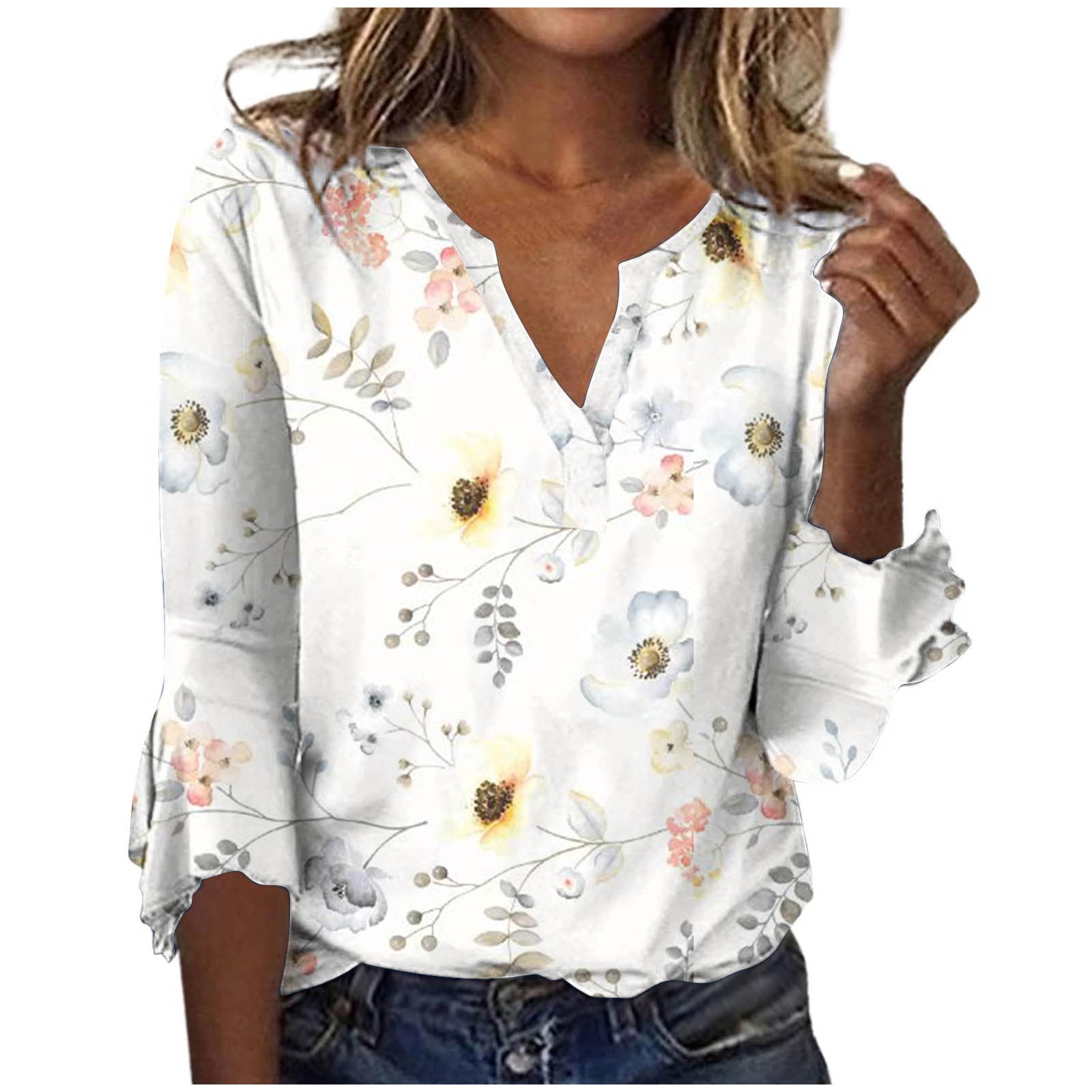 Savings Clearance 2023! LEAVINGSUO Womens Summer Tops Clearance under