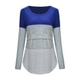 thumbnail image 1 of Savings Clearance 2023! asdoklhq Pregnant Clothes Clearances Women Maternity Long Sleeve Striped Nursing Tops T-shirt For Breastfeeding, 1 of 9