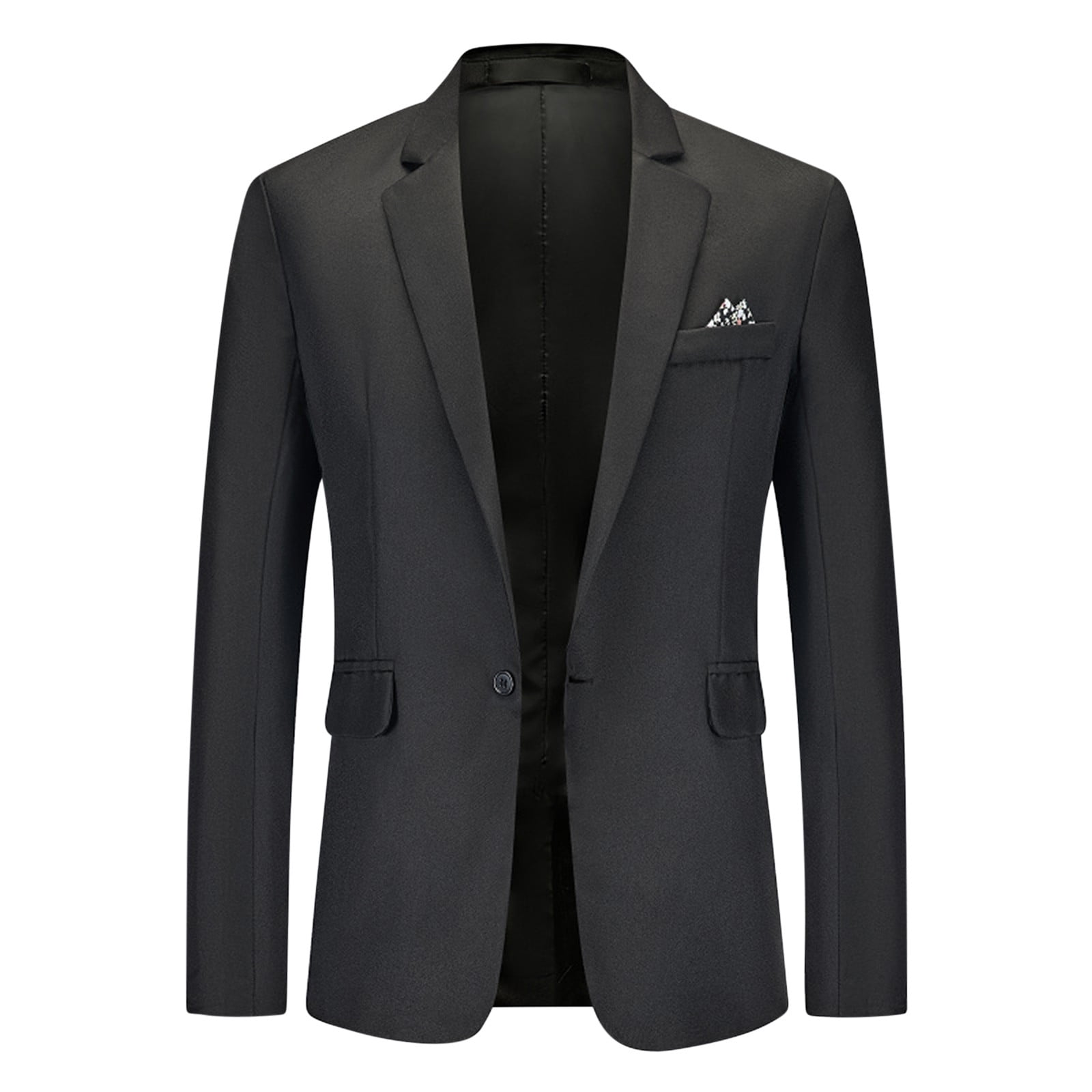 Savings Clearance 2024! Funicet Men's Casual One Button Suit Blazer Jacket  Sport Coat Blue S 
