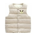 thumbnail image 1 of TAGOLD Kids Coats Autumn And Winter Baby Boys Girls Baby Print Cardigan Vest Down Cotton Vest Inside And Outside Wear, 1 of 5