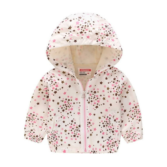 Savings Clearance 2024! TAGOLD Kids Coats Toddler Baby Girls Boys Fashion Long Sleeved Coat Printed Hooded Jacket Suit