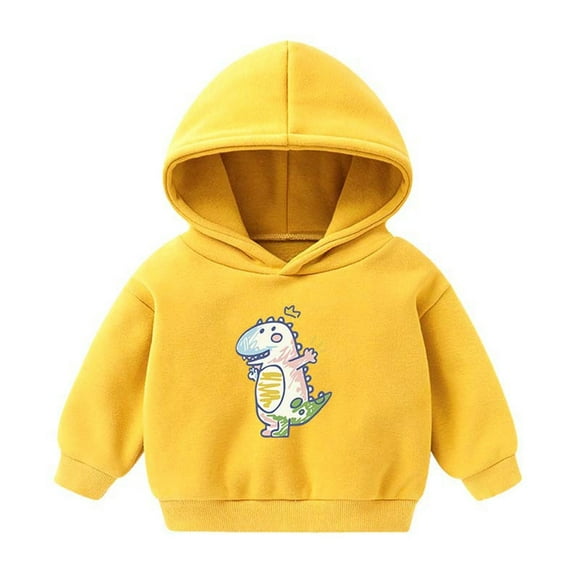 Savings Clearance 2024! TAGOLD Kids Coats Winter Kids Hoodies Boys Girls Hoody Children Dino Cartoon Pullover Outerwear