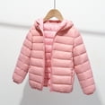 thumbnail image 1 of GaThRRgYP Child Winter Coat,Toddler Kids Boys Girls Cute Solid Color Winter Casual Keep Warm Hooded Down Jackets Coat Pink 6 Years, 1 of 3