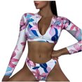 thumbnail image 1 of Savings Clearance 2025! asdoklhq Swimsuits for Women Plus,Women Printed Bikini Push-Up Padded Swimwear Swimsuit Beachwear Set, 1 of 6